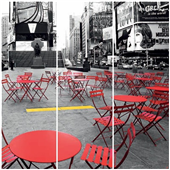 Cuadros Tríos Canvas Time Square-New York