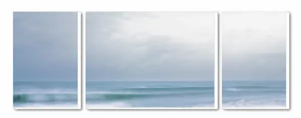 Cuadro Tríptico Canvas Temps marine