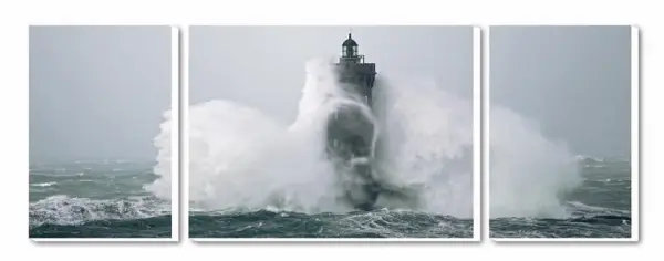 Cuadro Tríptico Canvas Le phare du Four