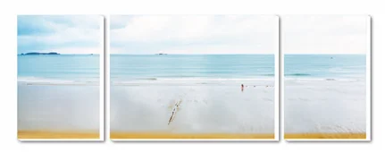 Cuadro Tríptico Canvas La plage du Sillon-Saint Ma
