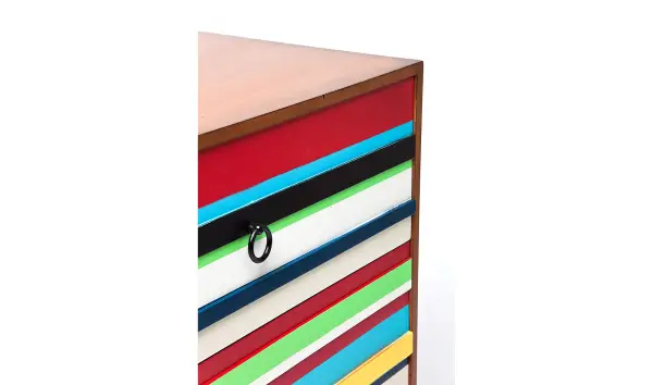 Comoda vintage multicolor 3 cajones