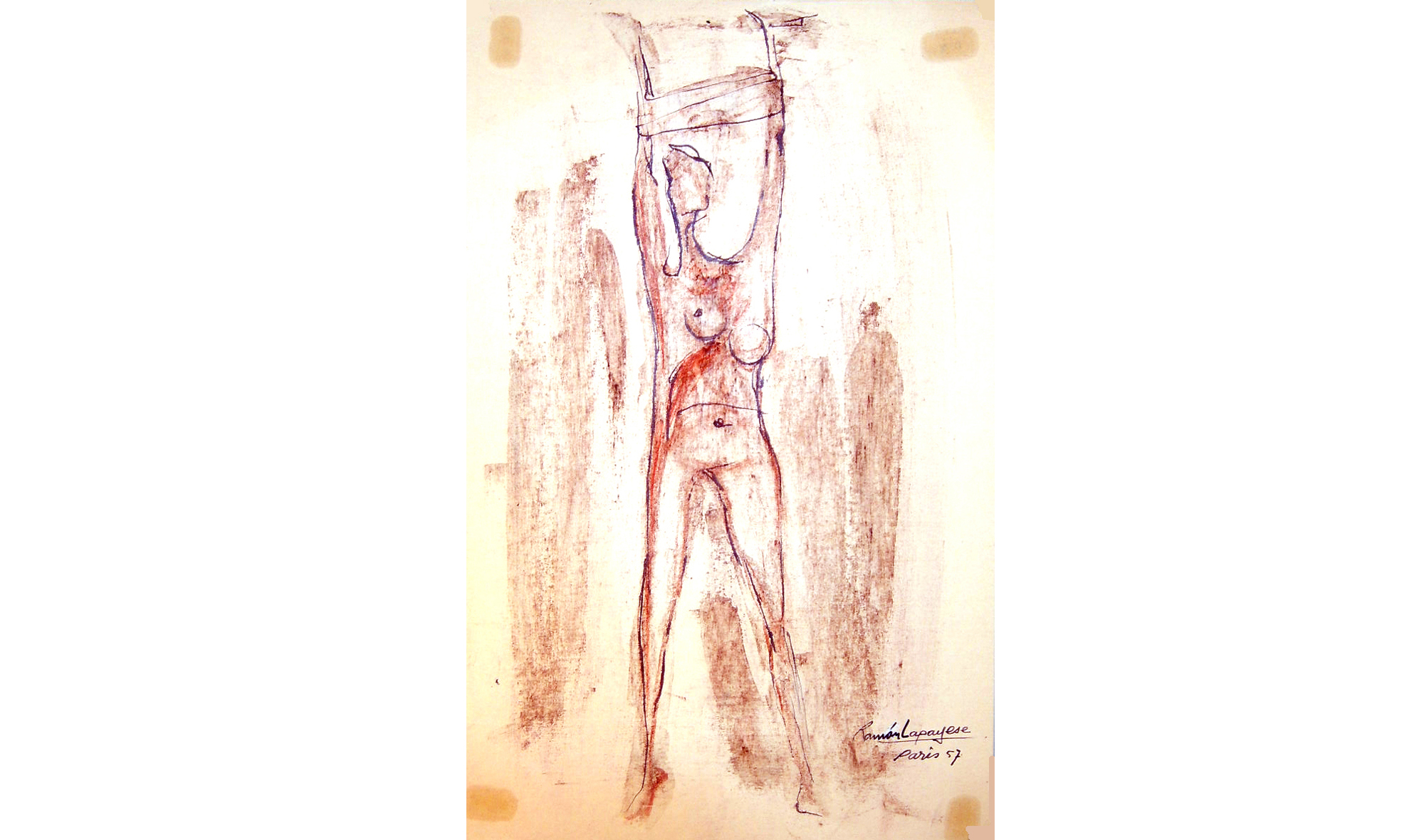 Pintura de Ramón Lapayese Desnudo