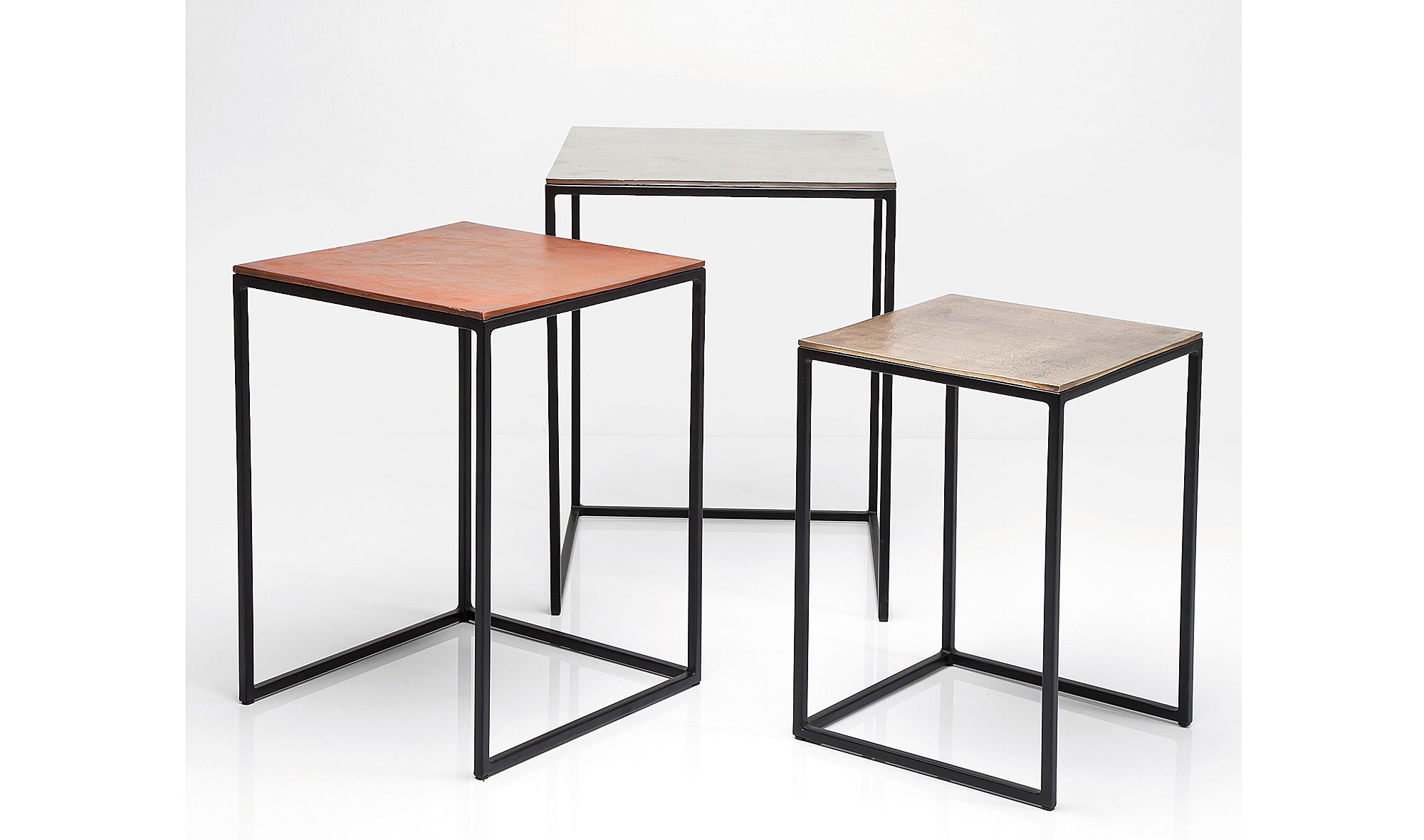 Set 3 mesas auxiliares vintage Loft