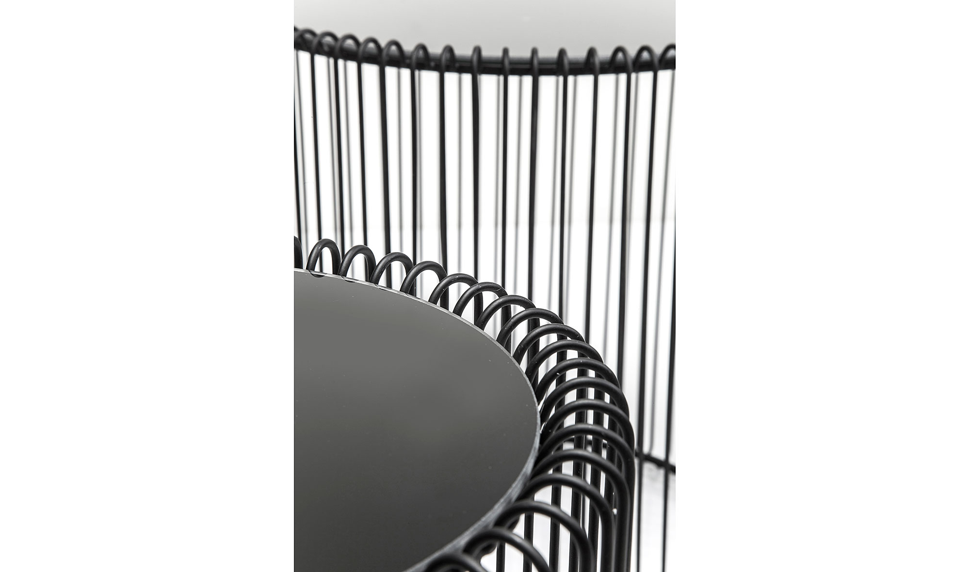 Set dec 2 Mesas auxiliares Wire negro