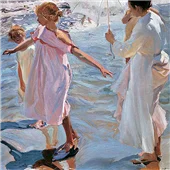 Cuadro canvas sorolla la hora del baño Cuadro canvas sorolla la hora del baño