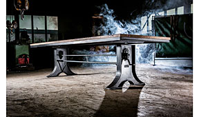 Mesa de comedor industrial Mosa