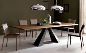 Mesa de comedor extensible madera Moderna Eliot