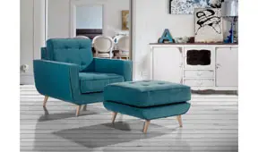 Butaca con reposapiés retro Sterling Cooper
