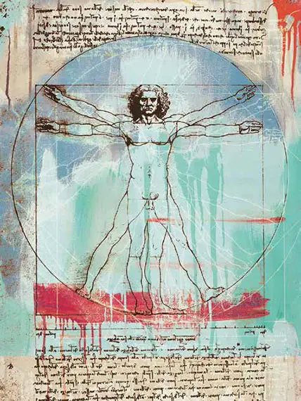 Cuadro canvas vitruvian man dos punto cero