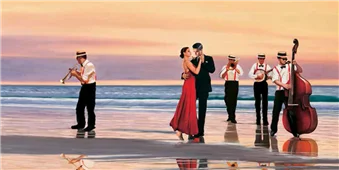Cuadro canvas romance on the beach Cuadro canvas romance on the beach