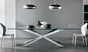 Mesa de comedor cristal rectangular Spyder Cattelan