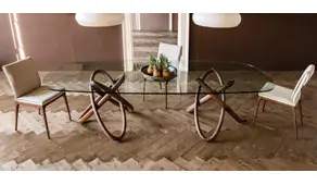 Mesa de comedor ovalada moderna Carioca