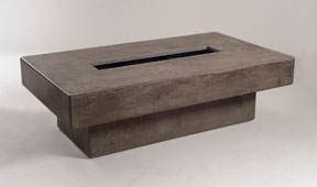 Mesa de centro microcemento con hueco central Balivi