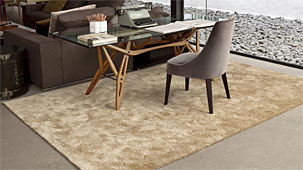 Alfombra seda beige 300x200 