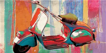 Cuadro canvas hommage vespa