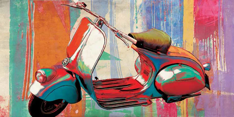 Cuadro canvas hommage vespa