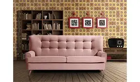 Sofá retro Moneypenny Edición especial Rosa Cuarzo