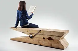 Pinza de madera centenaria reciclada