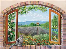 Cuadro canvas finestra in provenza