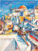 Cuadro canvas santorini