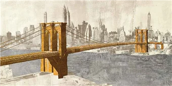 Cuadro canvas gilded brooklyn bridge Cuadro canvas gilded brooklyn bridge