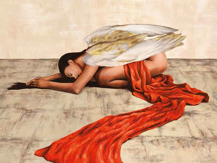 Cuadro canvas reclined angel