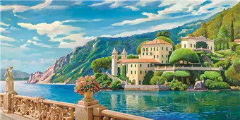 Cuadro canvas villa sul lago Cuadro canvas villa sul lago