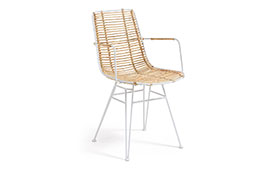 Silla Rattan blanca ASHANTI