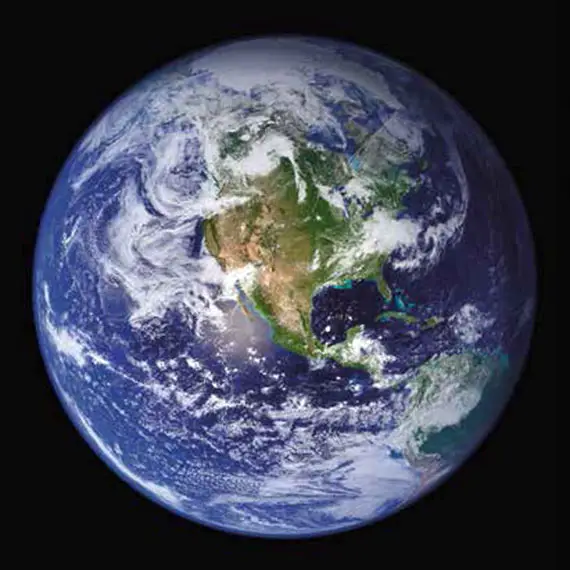 Cuadro canvas earth view from space north america