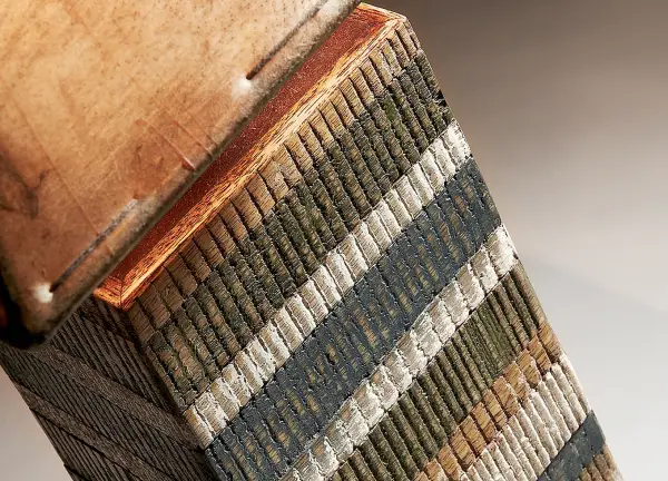 Lampara de madera vintage pachment