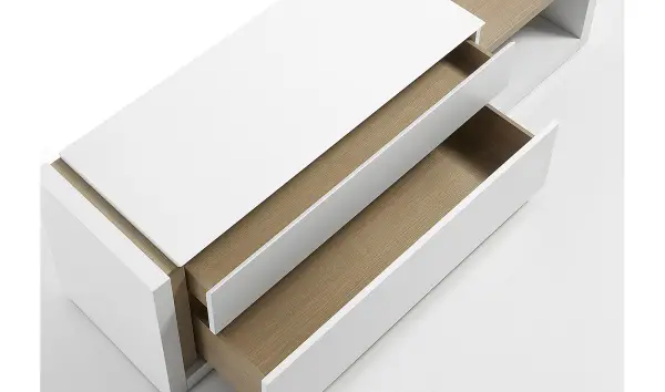 Mueble Tv lacado mate blanco puro