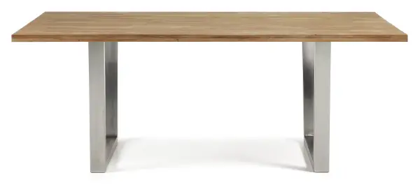 Mesa de roble inoxidable