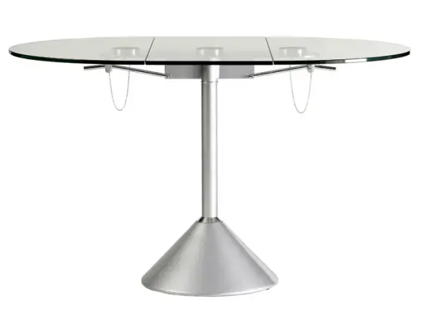 Mesa de comedor plegable cristal