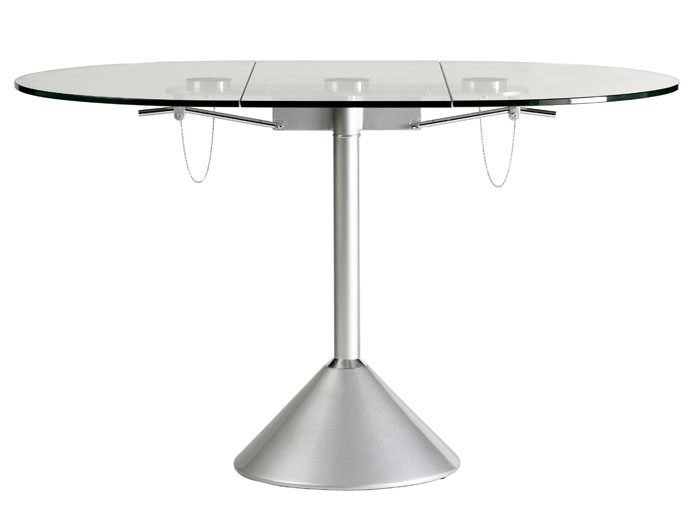 Mesa de comedor plegable cristal