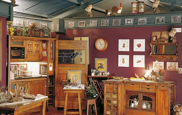 Cocina rustica Hamptons