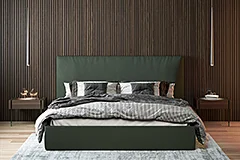 Cama tapizada de piel diseño Stendhal Cama tapizada de piel diseño Stendhal