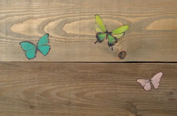 Cabecero natural mariposas