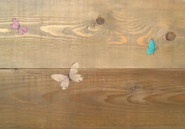 Cabecero natural mariposas