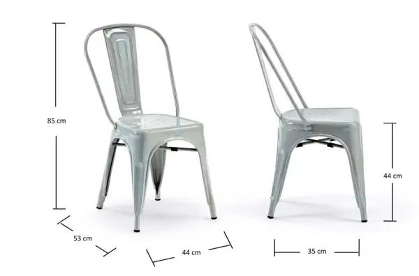 Silla azul Vintage Tolix