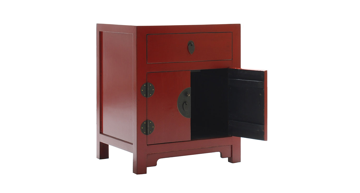 Mesa de noche oriental Rojo