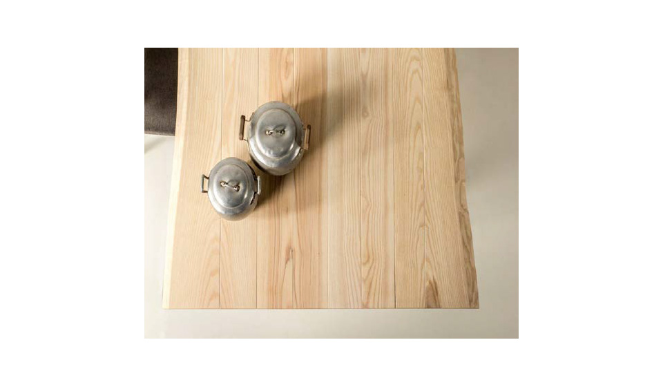 Mesa de comedor industrial de 180 Juli en madera maciza de fresno