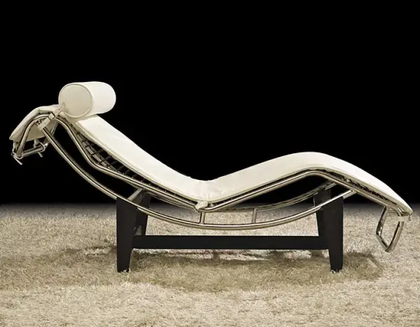 Chaise Longue Piel Blanca Lecce