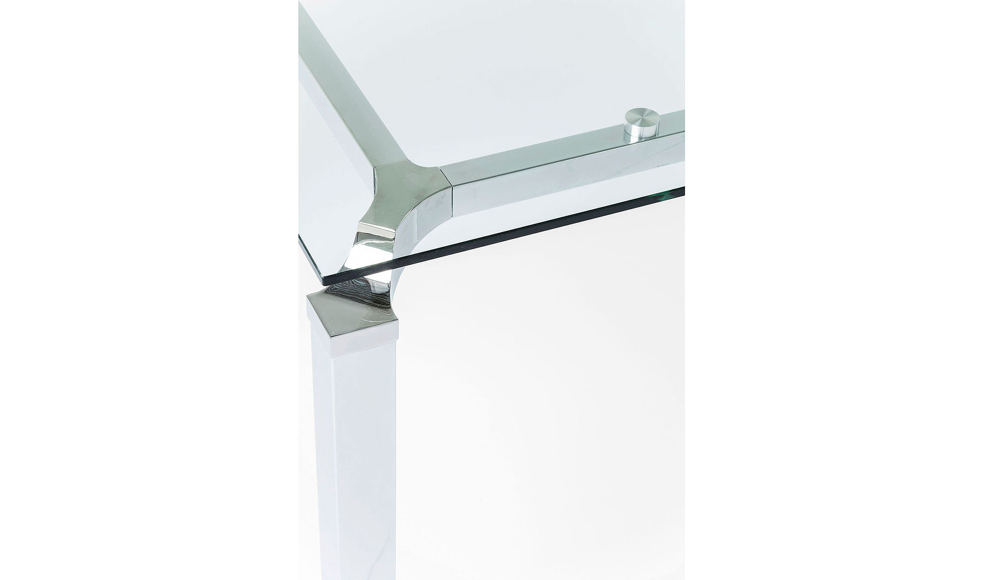 Mesa escritorio de cristal Lorenco cromo