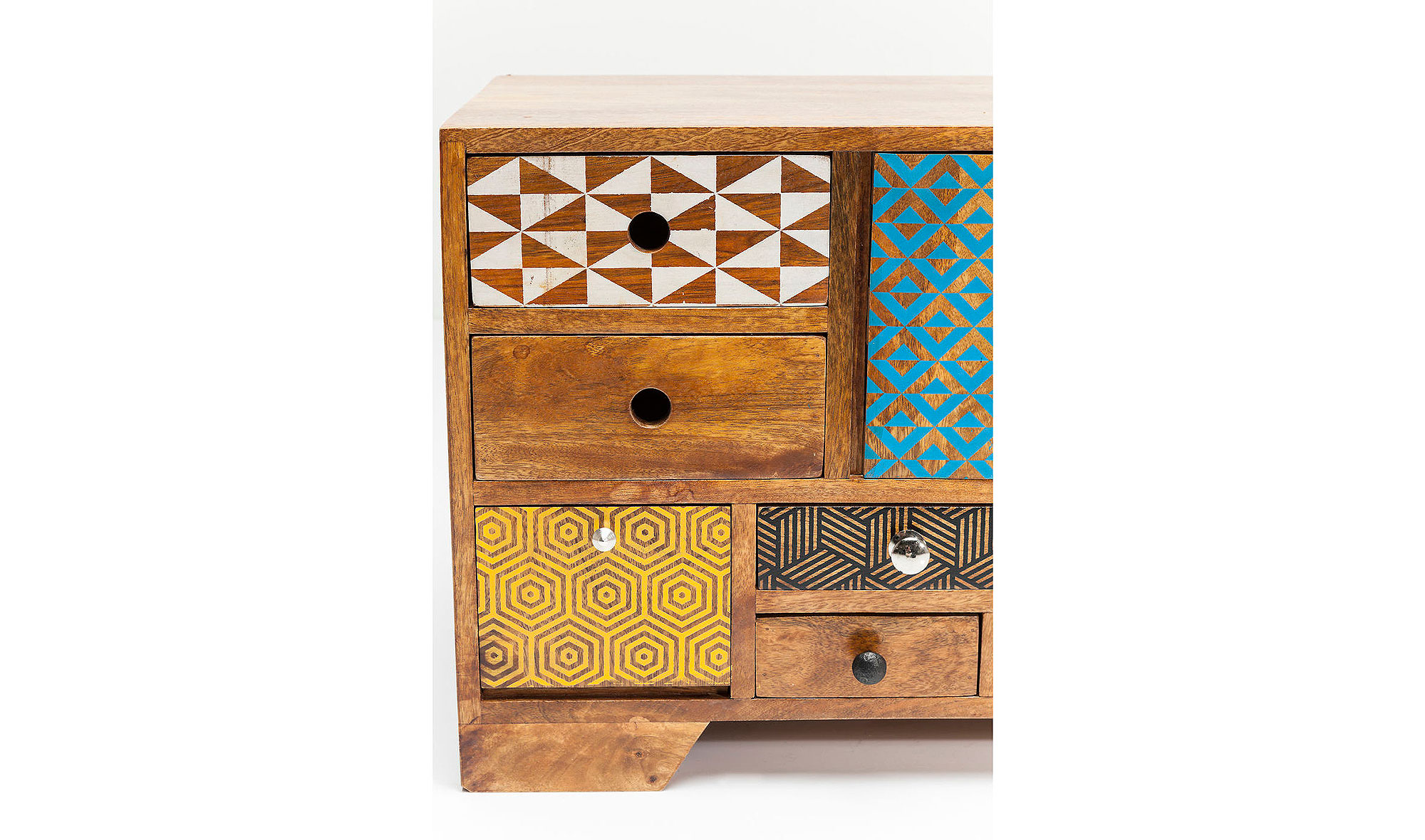 Mueble TV vintage Soleil 3 puertas 9 cajones