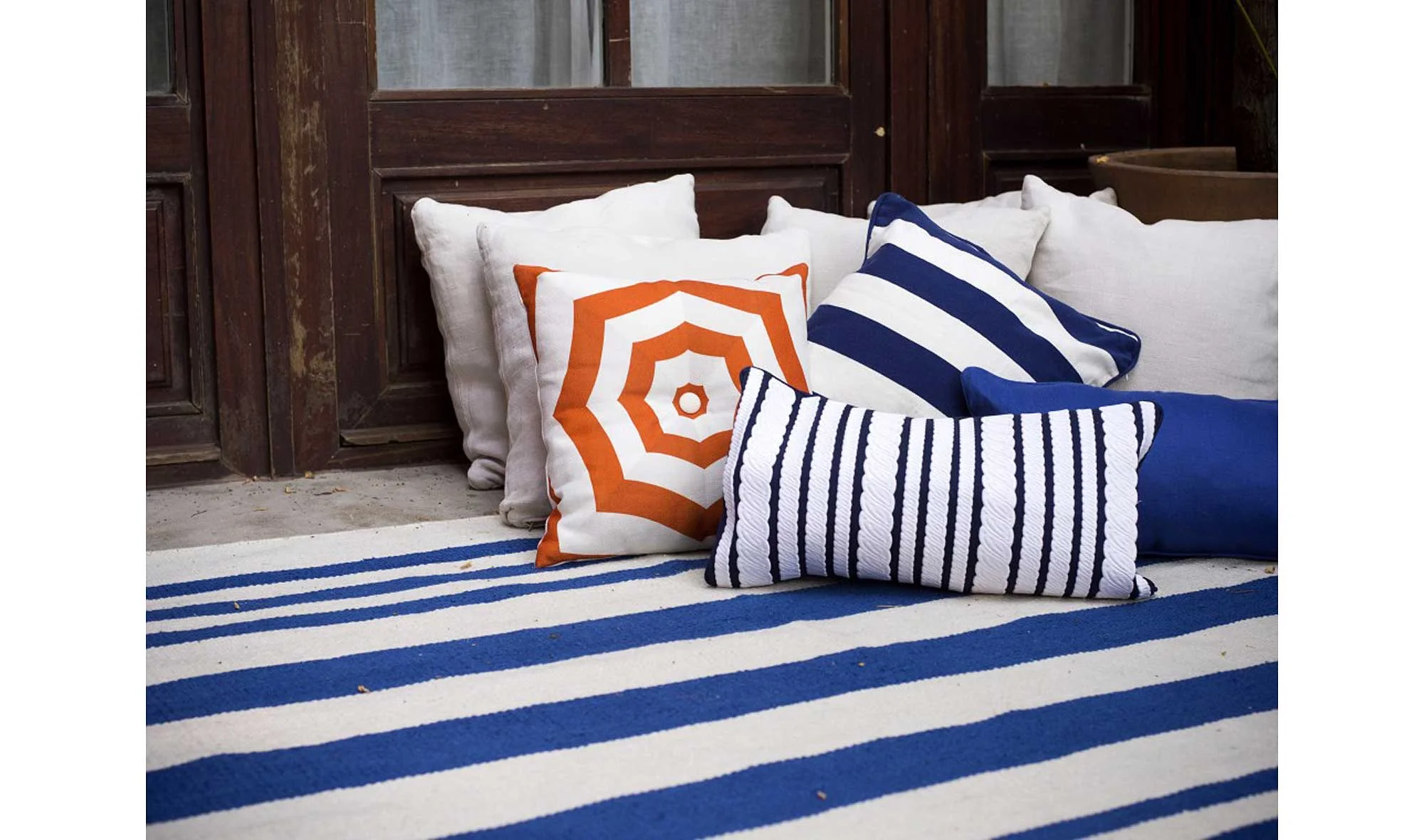 Alfombra Rayas azul