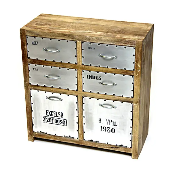 Aparador Moderno Silveria 6 cajones