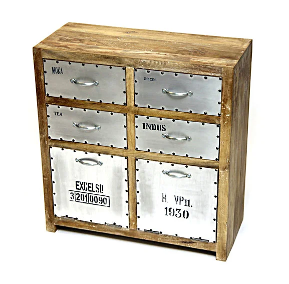 Aparador Moderno Silveria 6 cajones