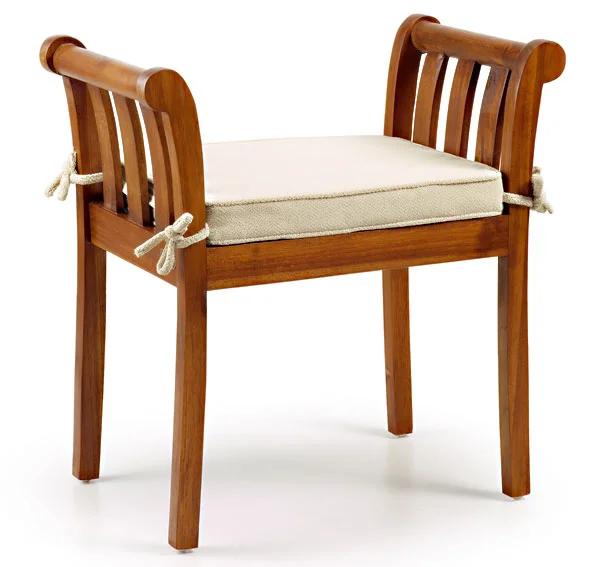 Banqueta con cojín Colonial Kipas