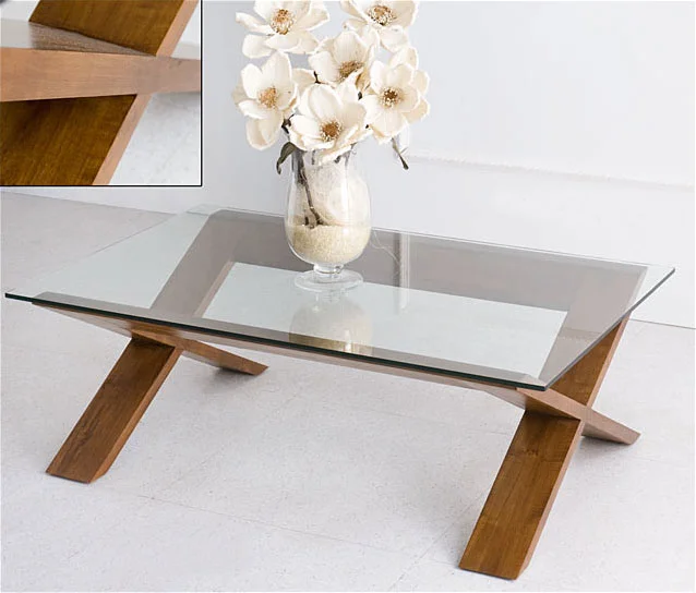 Base de mesa de centro con cristal
