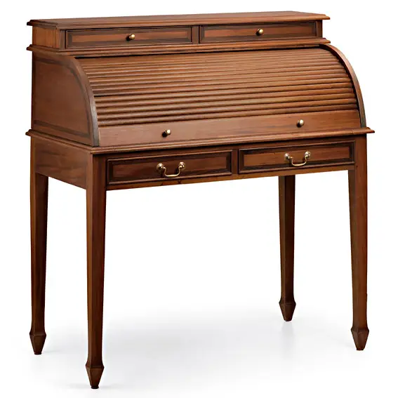Bureau grande con persiana y bandeja Vintage